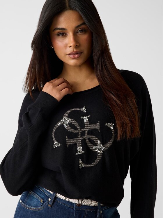 Guess Guess Sweter 183084 Czarny