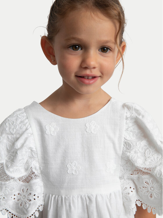 Mayoral Mayoral Elegantes Kleid 3923 Weiß Regular Fit