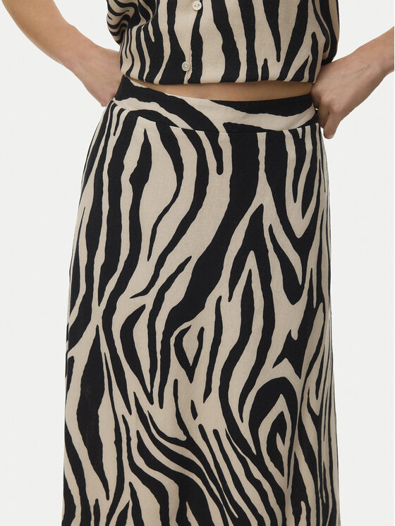 Vero Moda Vero Moda Midi sijonas Mymilo 10340419 Juoda Regular Fit