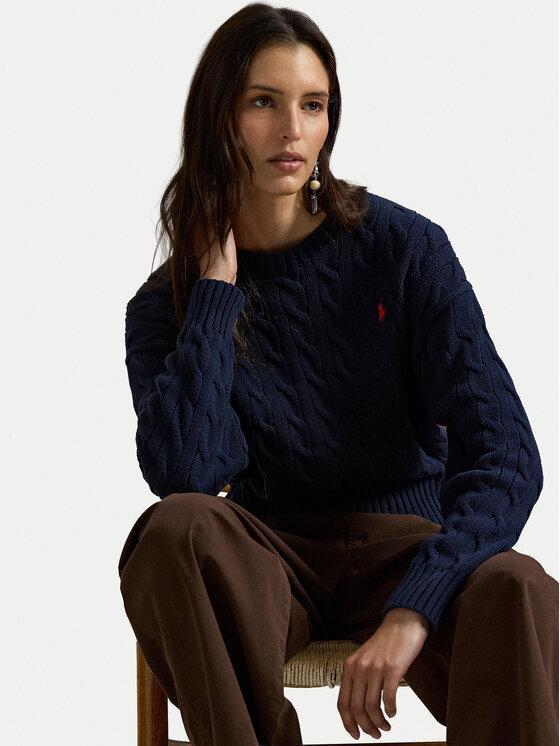 Polo Ralph Lauren Polo Ralph Lauren Pulover 211A96245001 Bleumarin Relaxed Fit