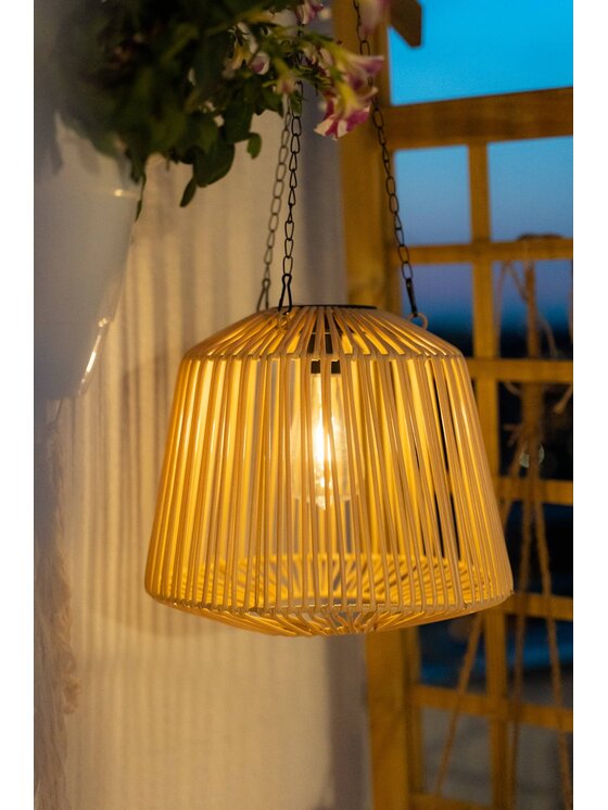 MIAhome MIAhome Lampa solarna wisząca ∅28 cm MELISSA Beżowy