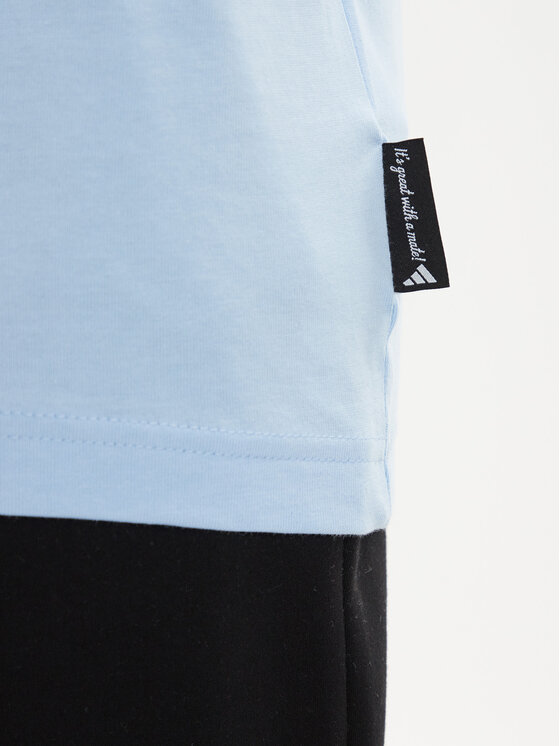 adidas adidas Póló Novelty Mini Graphic JZ5038 Kék Regular Fit