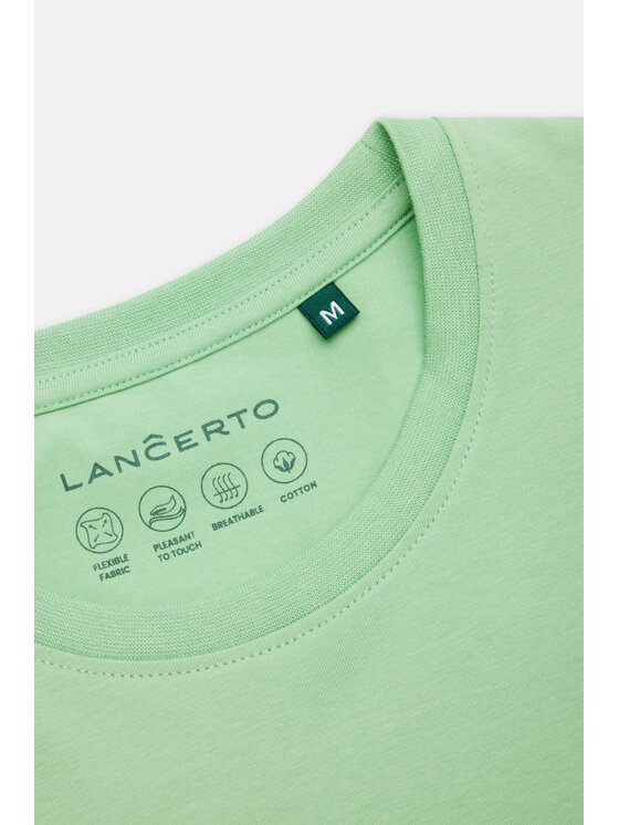 Lancerto Lancerto T-Shirt Jeffrey TS073124000007 Zielony Regular Fit