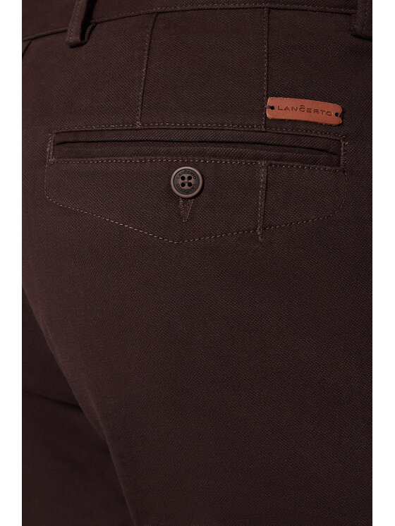 Lancerto Lancerto Chinosy Monaco SP082223000013 Brązowy Slim Fit