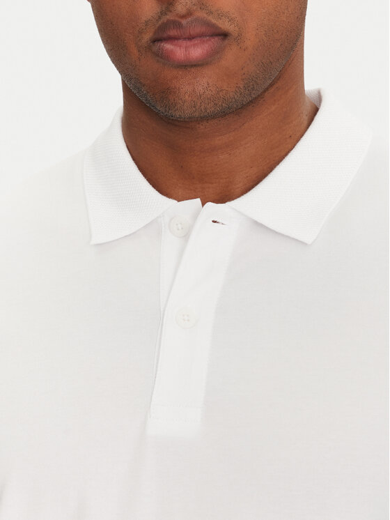 Jack&Jones Jack&Jones Тениска с яка и копчета Jaxon 12268227 Бял Regular Fit