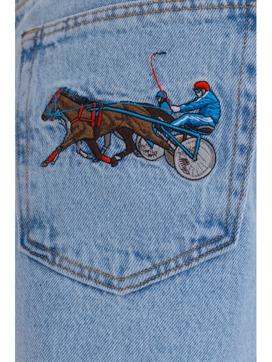 Kamuflage Kamuflage Jeansy Riders Club Niebieski Baggy Fit