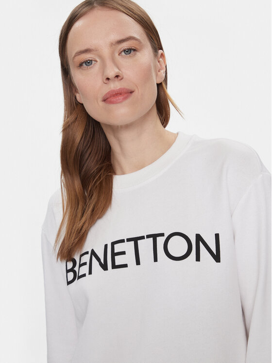 United Colors Of Benetton United Colors Of Benetton Mikina 3J68D1069 Biela Regular Fit