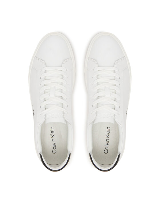 Calvin Klein Calvin Klein Сникърси Basket Cupsole Laceup Lth Ml YM0YM01460 Бял