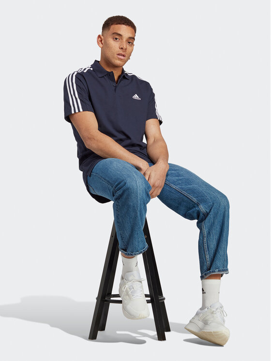 adidas adidas Polo marškinėliai Essentials IC9311 Tamsiai mėlyna Regular Fit
