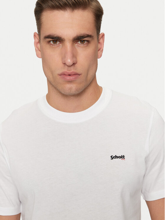 SCHOTT N.Y.C. SCHOTT N.Y.C. T-särk TSCLAWS1 Valge Regular Fit