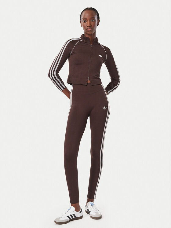adidas adidas Sweatshirt Essentials 3 Stripes Seamless Tracktop KX8418 Braun Slim Fit