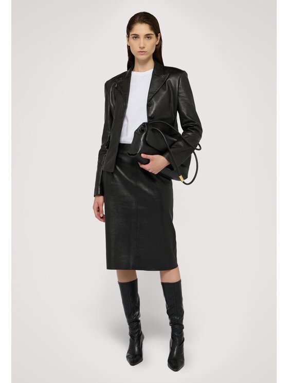 Trussardi Trussardi Gonna di pelle 1307A000647N033 Nero Regular Fit