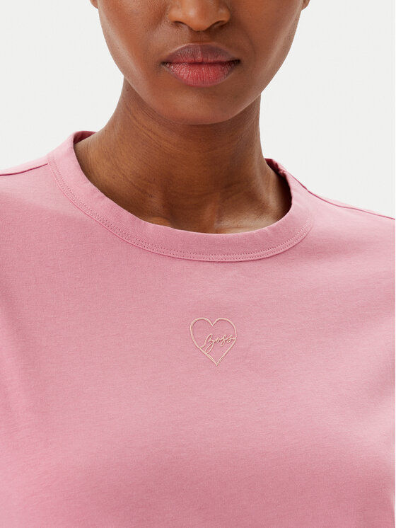 BOSS BOSS T-särk C_Elogo_21 50540260 Roosa Slim Fit