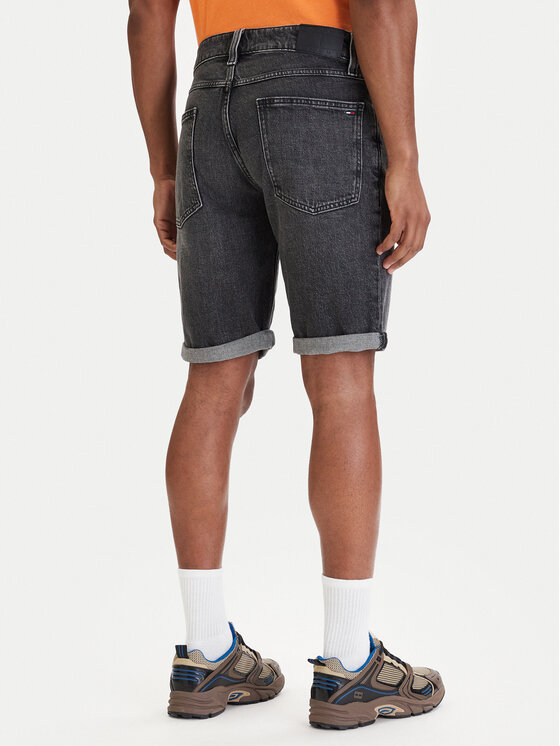 Tommy Jeans Tommy Jeans Kratke traperice Ronnie DM0DM22976 Crna Slim Fit