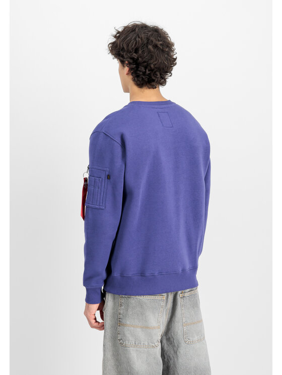 Alpha Industries Alpha Industries Bluza Alpha Puff Print Sweatshirt Fioletowy Regular Fit