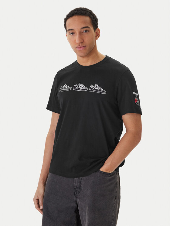 Reebok Reebok Póló Harley RK25569CCM Fekete Regular Fit