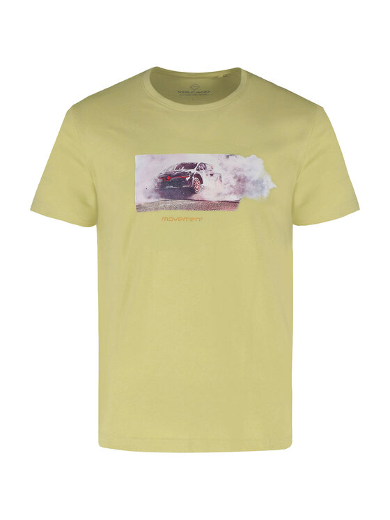 Volcano Volcano T-Shirt T-DUST Zielony Regular Fit