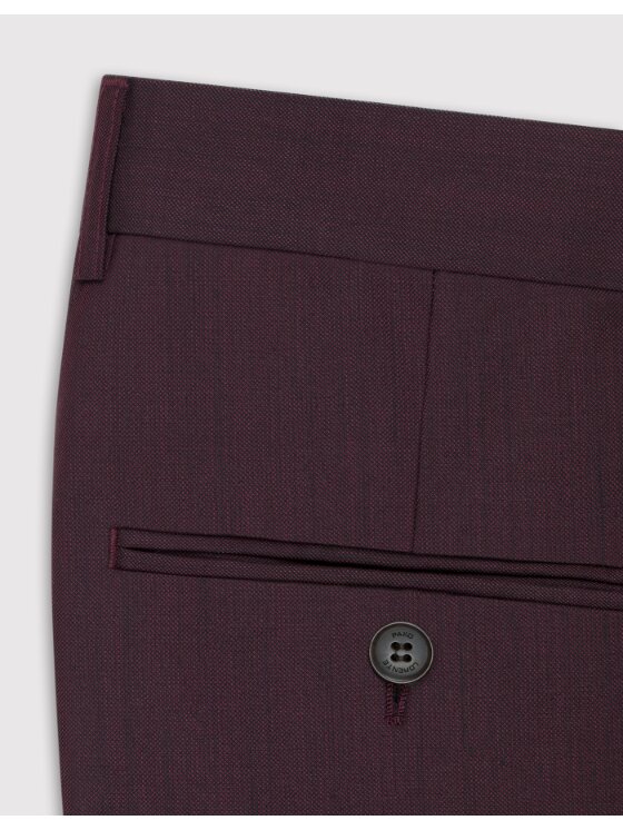 Pako Lorente Pako Lorente Garnitur P24WP-4G-008 Bordowy Super Slim Fit