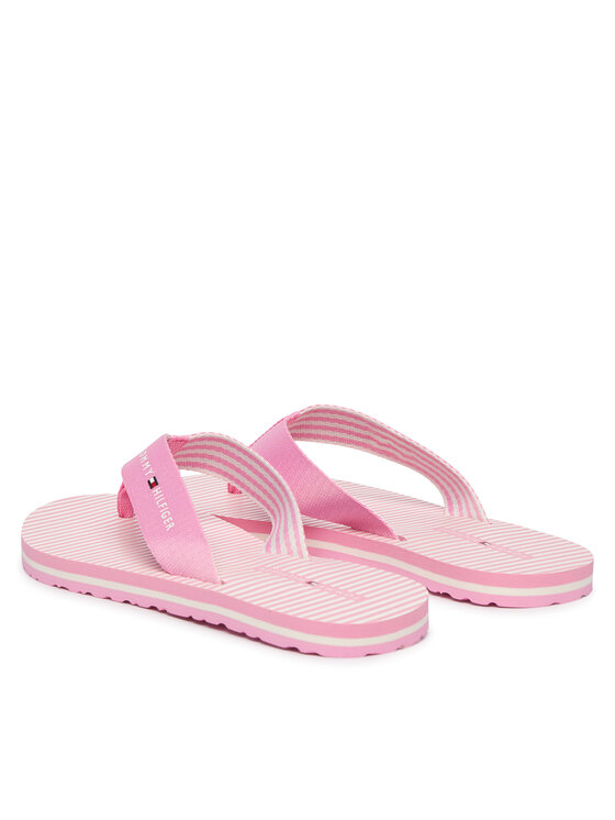 Tommy Hilfiger Tommy Hilfiger Zehentrenner Th Ithaca Stripe Summer Sandal FW0FW09192 Rosa