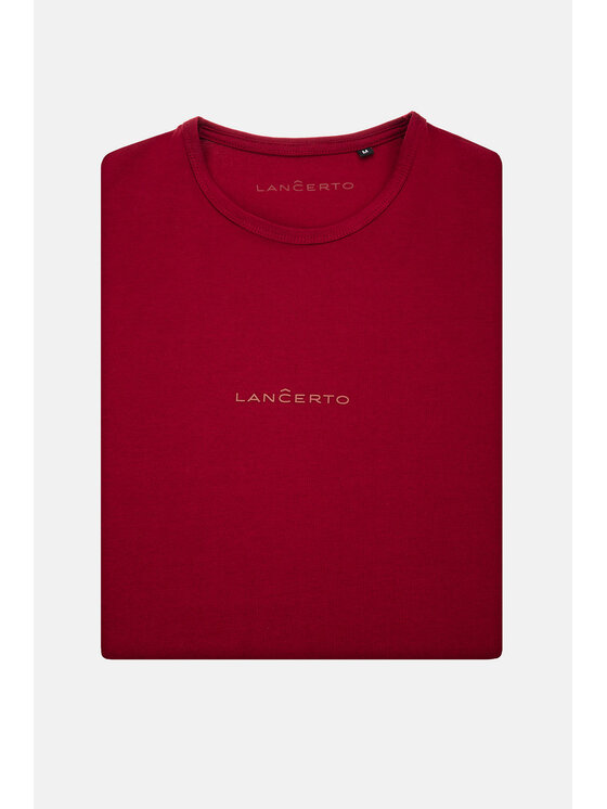 Lancerto Lancerto T-Shirt Steph TS073123000008 Bordowy Regular Fit