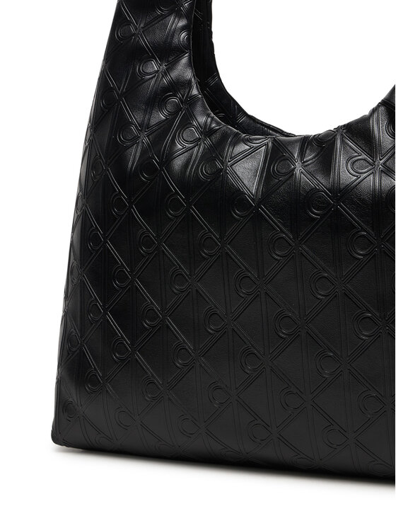 Calvin Klein Calvin Klein Ročna torba Emblem Aop Puffer Lg Shoulder Ba LV04F3199G Črna