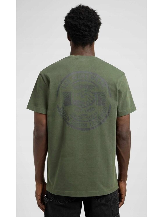 Lee Lee T-Shirt WW Graphic Tee Zielony Regular Fit