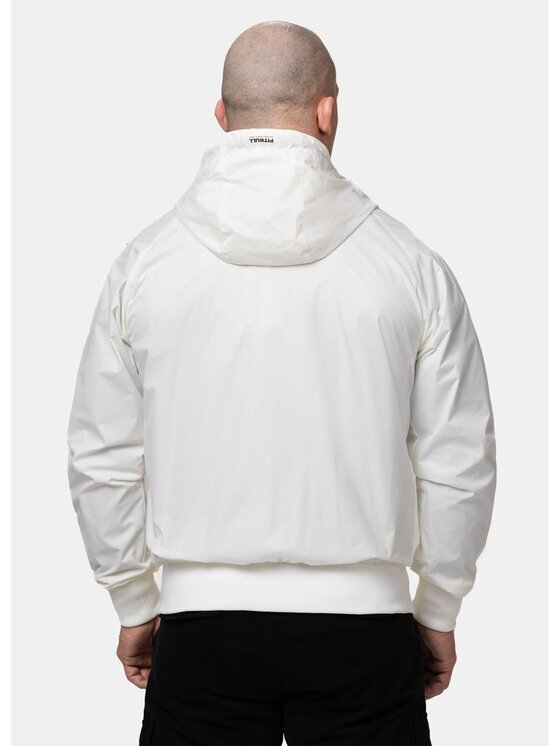 PITBULL PITBULL Kurtka przejściowa ATHLETIC TAPE Biały Regular Fit