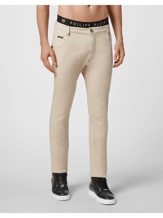 PHILIPP PLEIN PHILIPP PLEIN Jeansy 5415 Béžová Jogger Fit