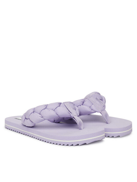 Tommy Jeans Tommy Jeans Джапанки Braided Thong Beach Sandal EN0EN02877 Виолетов
