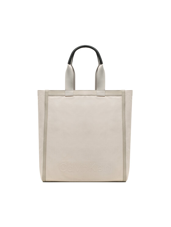 Calvin Klein Handtasche Ck Connect Tote Refibra K40K401000 Ecru Modivo