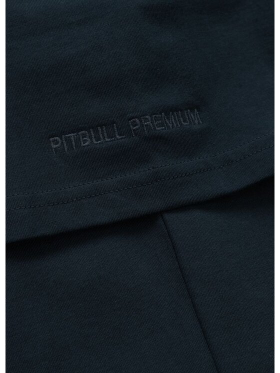 PITBULL PITBULL T-Shirt Koszulka Slim Fit No Logo XS Granatowy Regular Fit