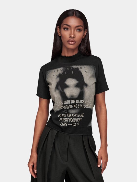 MADE BY SOCIETY MADE BY SOCIETY T-Shirt Black Rite - T27906 Czarny Basic Fit