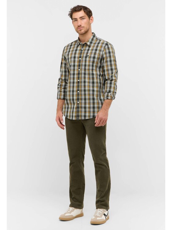 Mustang Mustang Koszula Style Chester Poplin Zielony Regular Fit