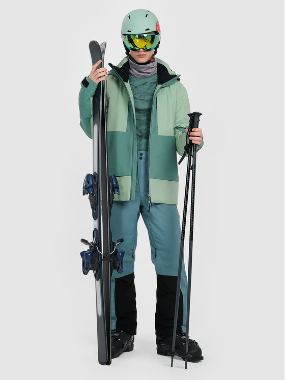 4F 4F Kurtka narciarska SKI PERFORMANCE Turkusowy Regular Fit
