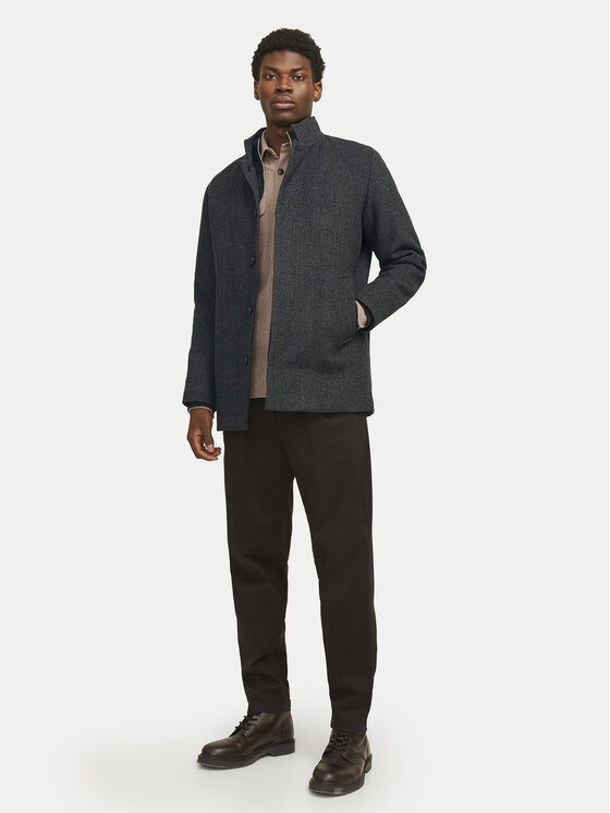 Jack&Jones Jack&Jones Vilnonis paltas Harrison 12258674 Pilka Regular Fit