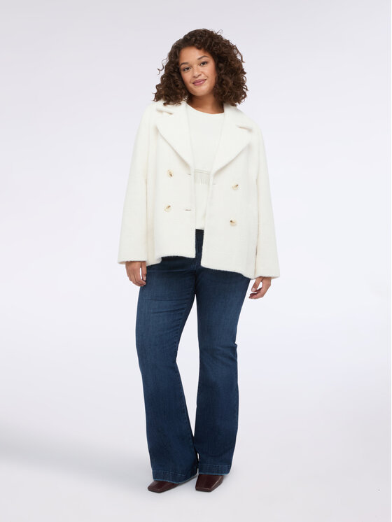 Fiorella Rubino Fiorella Rubino Cappotto 8001T000346N011 Bianco A-Line Fit