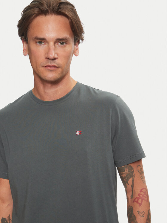 Napapijri Napapijri T-Shirt Salis NP0A4H8D Zielony Regular Fit