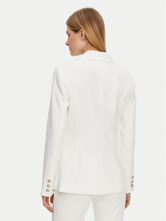 Guess Guess Marynarka W5GN59 WH9Y2 Biały Regular Fit