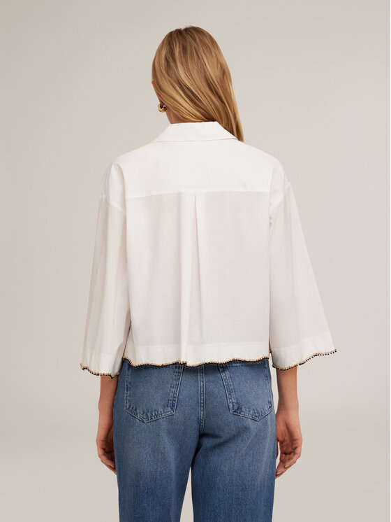 Motivi Motivi Camicia 5199Q000745N011 Bianco Regular Fit