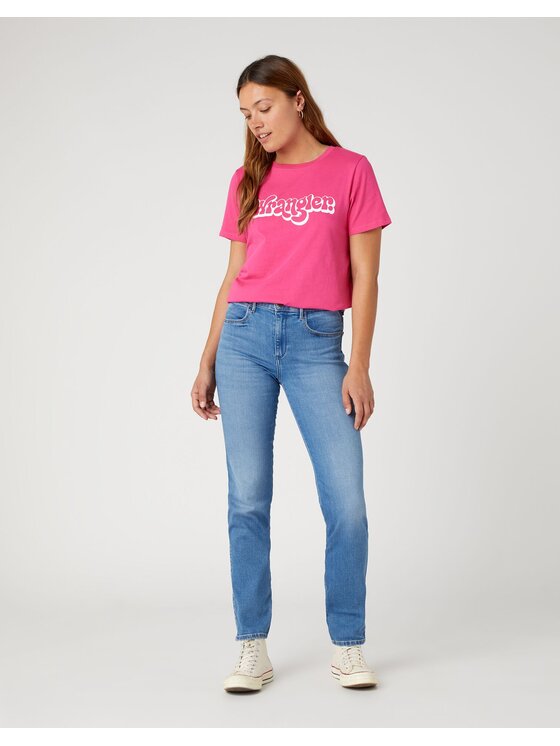 Wrangler Wrangler Jeansy SLIM Niebieski Straight Leg