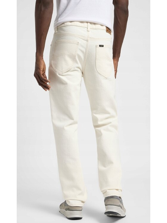 Lee Lee Jeansy West Biały Relaxed Fit
