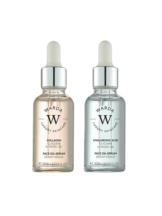 Warda Skincare Warda Skincare SERUM OLEJKOWE Z KWASEM HIALURONOWYM 30ml + SERUM Z OLEJKIEM LIFTINGUJĄCYM KOLAGENSKINOWYM 30ml Serum