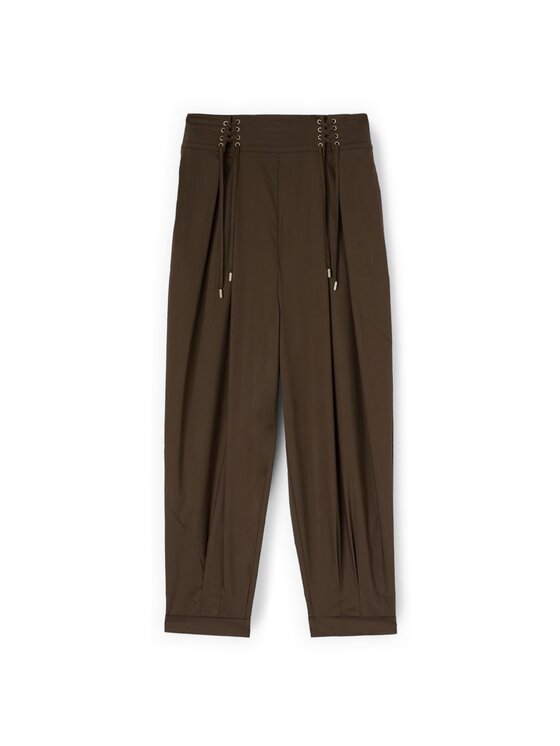 Motivi Motivi Spodnie materiałowe P02DQ004639N035 Brązowy Baggy Fit