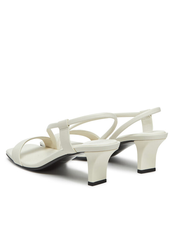Calvin Klein Calvin Klein Sandály Heel Sandal 50 Squared Lth HW0HW02534 Bílá