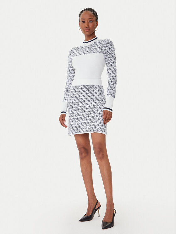 Guess Guess Πουλόβερ W5BR24 Z3JD2 Εκρού Slim Fit