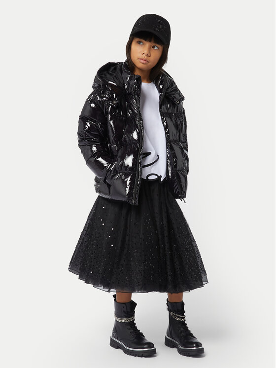 Karl Lagerfeld Kids Karl Lagerfeld Kids Spódnica tiulowa Z30199 D Czarny Regular Fit