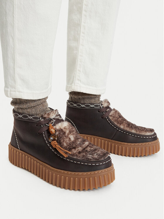Clarks Clarks Gležnjarji Torhill Moss 26327772 Rjava