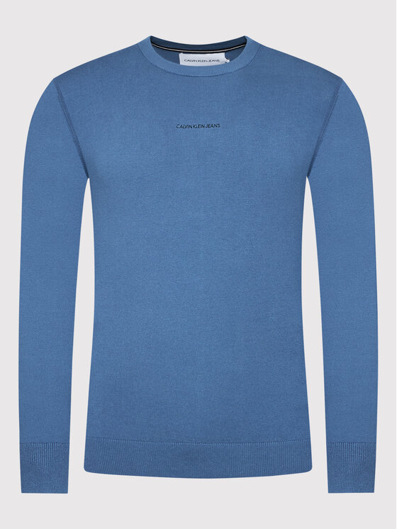 Calvin Klein Jeans Maglione J30J318232 Blu Regular Fit • Modivo.it