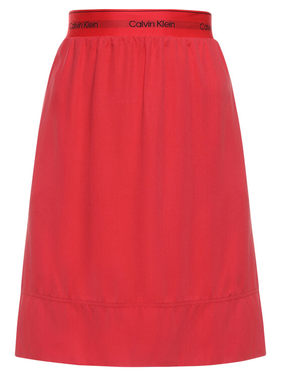 Calvin Klein Calvin Klein Gonna a trapezio Washed Tencell Elastic K20K201781 Rosso Regular Fit