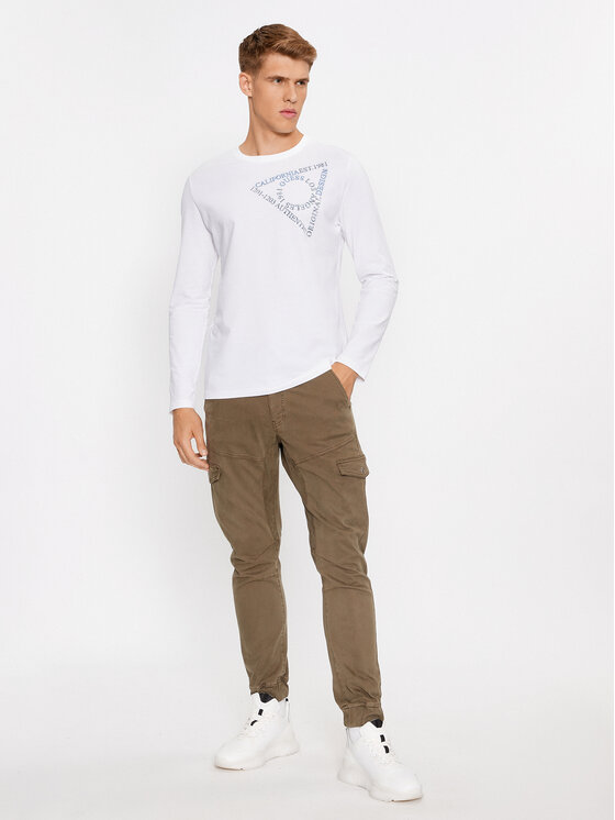 Guess Guess Hosszú ujjú M3BI14 I3Z14 Fehér Slim Fit